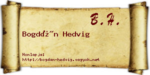Bogdán Hedvig névjegykártya