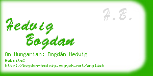 hedvig bogdan business card