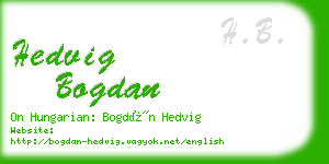 hedvig bogdan business card